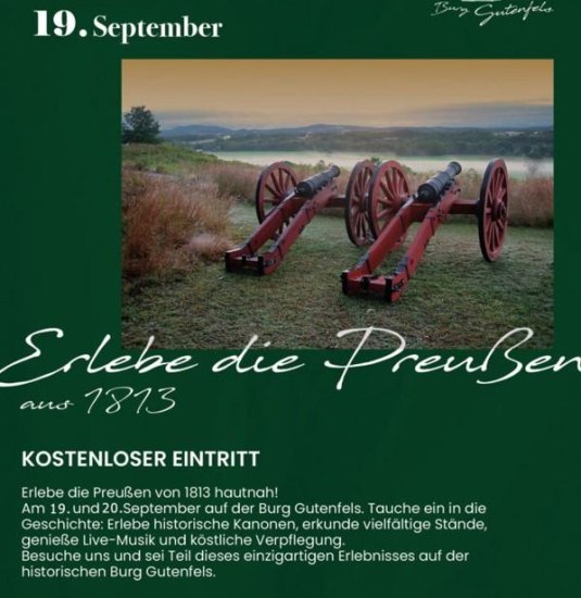 Flyer - Erlebe die Preu&szlig;en | &copy; Burg Gutenfels
