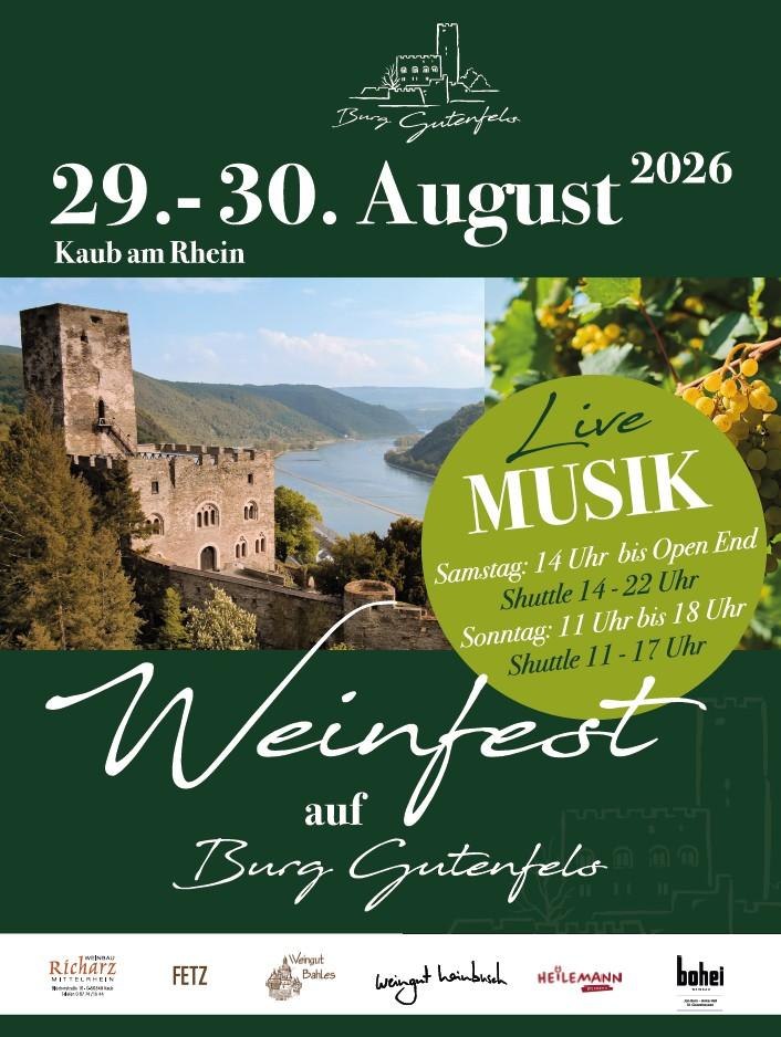 Plakat Weinfest Kaub | &copy; Stadtverwaltung Kaub