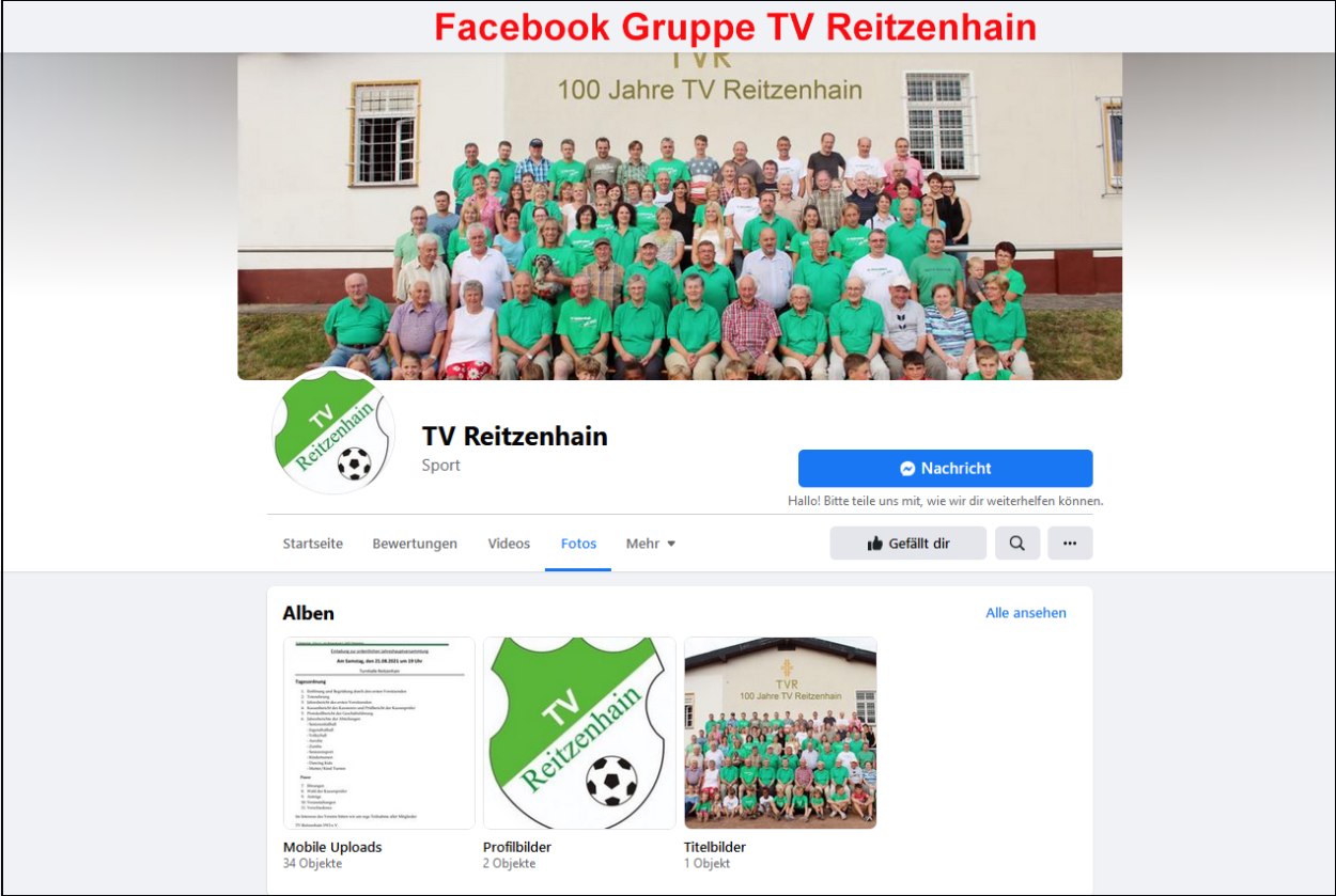 Facebook Gruppe TVR Facebook Gruppe TVR
